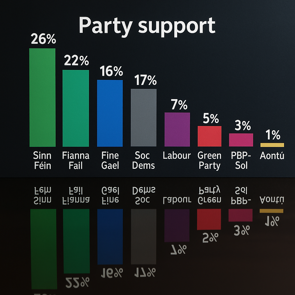 Sinn Féin Surges in Polls as Fine Gael Hits Record Low